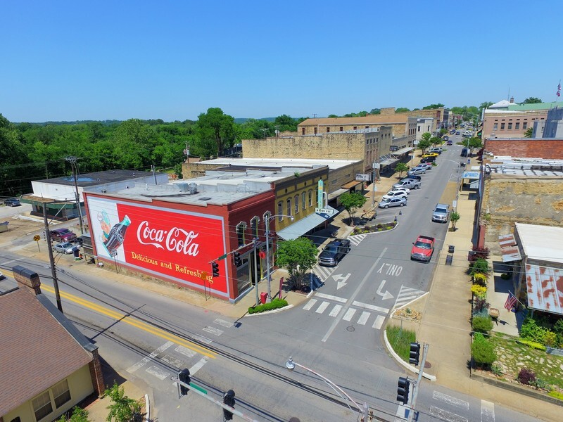 Downtown Batesville, Arkansas at dusk